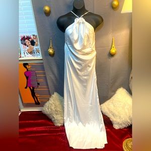 Fashionable dress from fashion nova white gown brand new dress size L